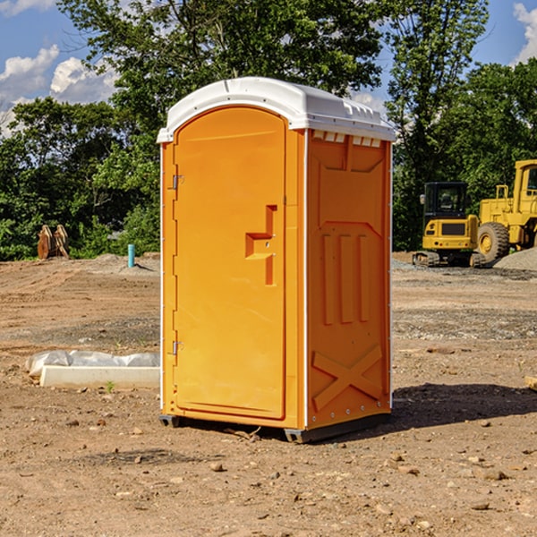 how often are the portable toilets cleaned and serviced during a rental period in Gibson Ohio